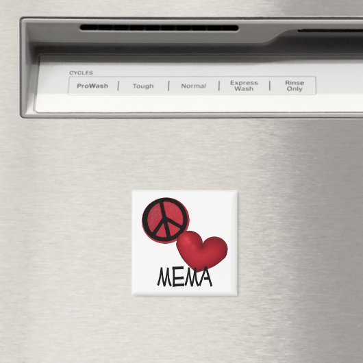 Aimant Peace Love Mema (In Situ (Lave-vaisselle))