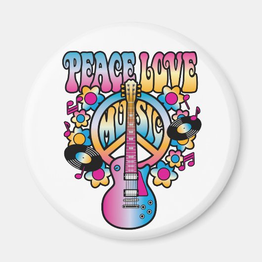 Aimant Peace Love Music (Devant)