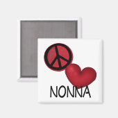 Aimant Peace Love Nonna (Recto/Verso)