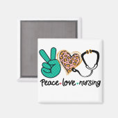 Aimant Peace Love Nuring (Recto/Verso)