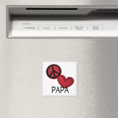 Aimant Peace Love Papa (In Situ (Lave-vaisselle))