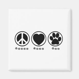 Aimant Peace Love Paw