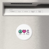 Aimant Peace Love Running (In Situ (Lave-vaisselle))