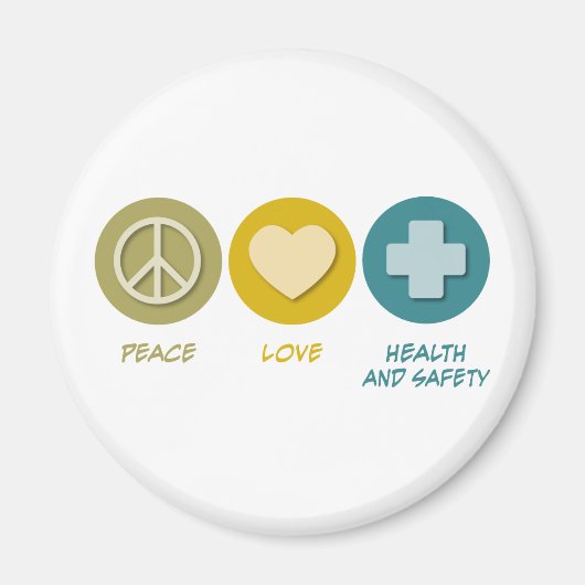 Aimant Peace Love Santé et sécurité (Devant)