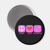 Aimant Peace Love Seychelles (Recto/Verso)