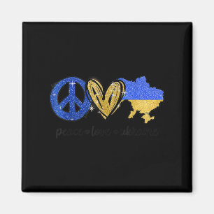 Aimant Peace Love Ukraine Pavillon Ukrainien Je Me Trouve