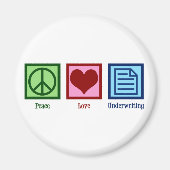 Aimant Peace Love Underwriting (Devant)