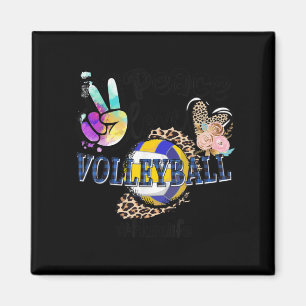 Aimant Peace Love Volleyball Maman Vie Maman Grand-mère L
