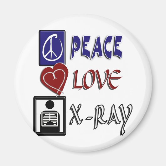 AIMANT PEACE LOVE XRAY (Devant)