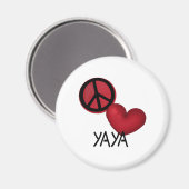 Aimant Peace Love YaYa (Recto/Verso)