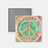 Aimant Peace Pastel Jolie couleur florale Inspirivée (Recto/Verso)