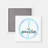 Aimant Peace Sign Gold Parties scintillant Heart (Recto/Verso)