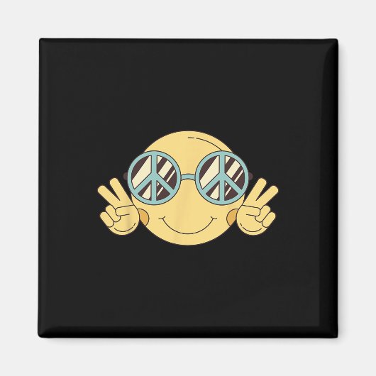 Aimant Peace Sign Love 60s les années 70 Super Hippie Cos (Devant)