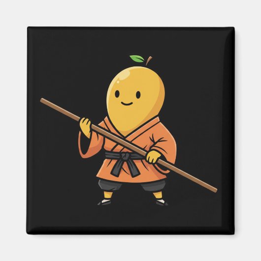 Aimant Peaceful Mango Shaolin Monk Warrior Staff  (Devant)