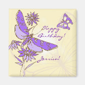 Aimant Peach Purple Butterfly (Devant)