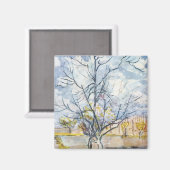 Aimant Peach Tree rose Van Gogh Art (Recto/Verso)