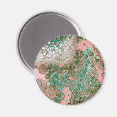 Aimant Peach & Turquoise Acrylic pour Abstract (Recto/Verso)