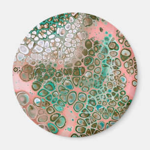 Aimant Peach & Turquoise Acrylic pour Abstract