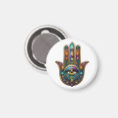Aimant Peacock Colors Hamsa w/ Gold Third Eye (Recto/Verso)