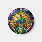 Aimant Peacock en verre tendu (Devant)