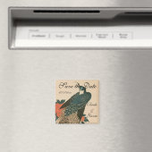 Aimant Peacock et Peonies par Mariage Hiroshige (In Situ (Lave-vaisselle))