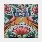 Aimant Peacock rickshaw art (Devant)