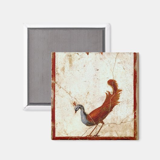 Aimant Peacock sur Fresco Ancienne peinture romaine antiq (Recto/Verso)