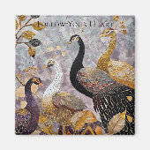 Aimant Peacocks or blanc (Devant)