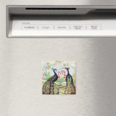 Aimant Peacocks vintages - Meilleure maman jamais (In Situ (Lave-vaisselle))