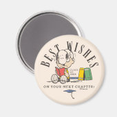 Aimant Peanuts Best Wishes Graduation Snoopy Reading (Recto/Verso)