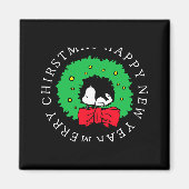 Aimant Peanuts Christmas Wreath (Devant)