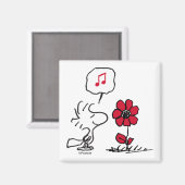 Aimant PEANUTS | Motif rouge et noir (Recto/Verso)