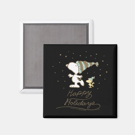 Aimant Peanuts Winter Skating T Shirt (Recto/Verso)