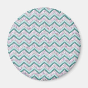 Aimant Pearl Floral Turquoise ZigZag Motif