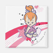 Aimant PEBBLES™ sur arc-en-ciel rose (Devant)