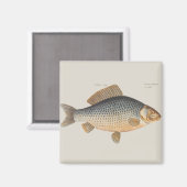 Aimant Pêche à la carpe peinture à l'eau douce (Recto/Verso)