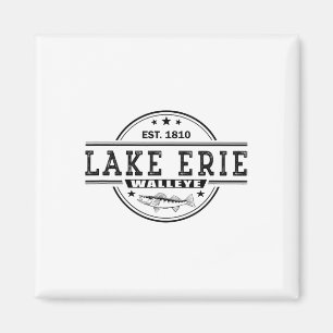 Aimant Pêche à la dorade jaune inspirée vintage lac Érié
