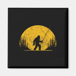 Aimant Pêche à la mouche Sasquatch Truite vintage Pêcheur