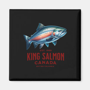 Aimant Pêche à la rivière King Salmon en Colombie-Britann