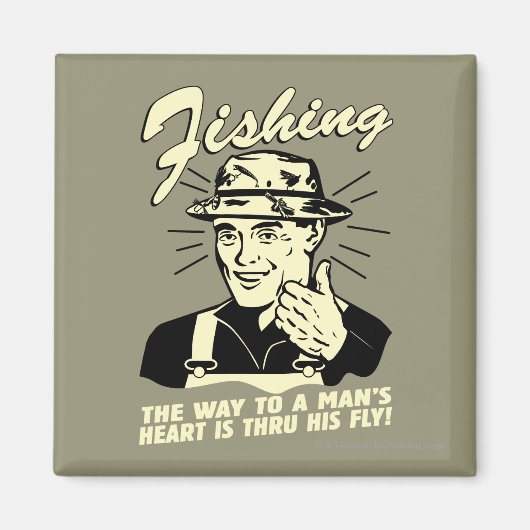 Aimant Pêche : À travers sa mouche (Devant)