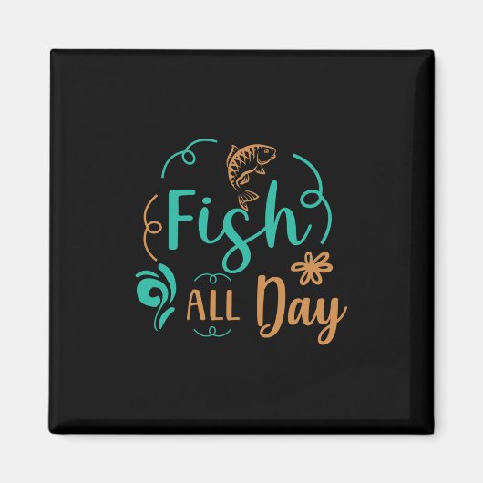 Aimant Pêche Art Fish Toute la journée (Devant)
