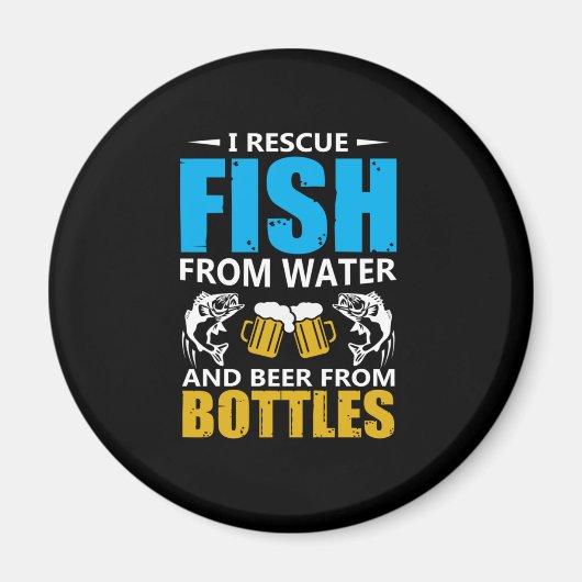 Aimant Pêche Art Je Secourt Du Poisson À Partir De L'Eau (Devant)