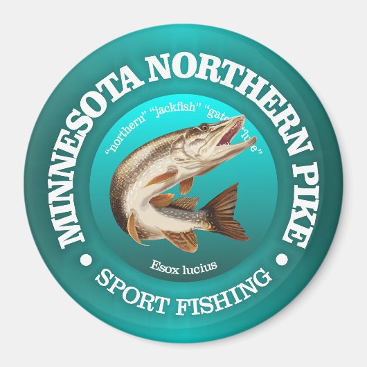 Aimant Pêche au Pike du Minnesota (Devant)