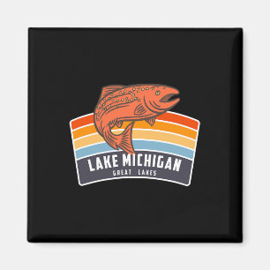 Aimant Pêche au saumon dans les Grands Lacs du lac Michig