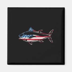 Aimant Pêche au thon Drapeau américain Géant Thon rouge P