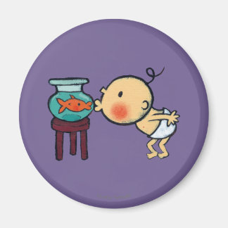 Aimant Pêche Baisers Orange Golde poisson