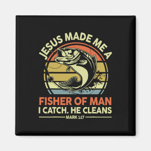 Aimant Pêche chrétienne Jésus m'a fait pêcheur d'homme dr