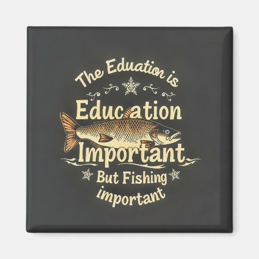 Aimant Pêche contre Éducation (Devant)