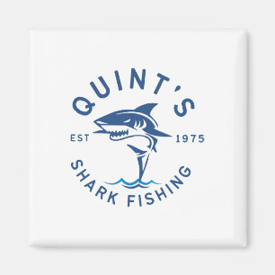 Aimant Pêche de requin vintage de Quint 1975 Rétro
