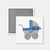 Aimant Pêche et baby shower de bébé bleu (Recto/Verso)